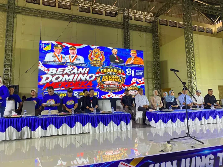 KEPALA DKP PROV. SULTENG MENGHADIRI PEMBUKAAN TURNAMEN “BERANI DOMINO MERDEKA” DI GEDUNG JCC PALU
